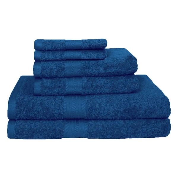 Madison Park Signature 6 Piece Bath Towel Set, Blue, 6PK MPS73-416 - main